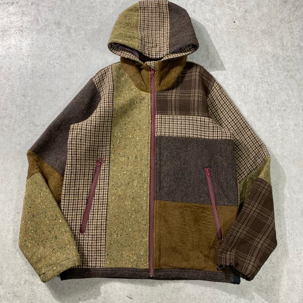 [M] VOO 재패니즈 빈티지 패치워크 후드집업 자켓