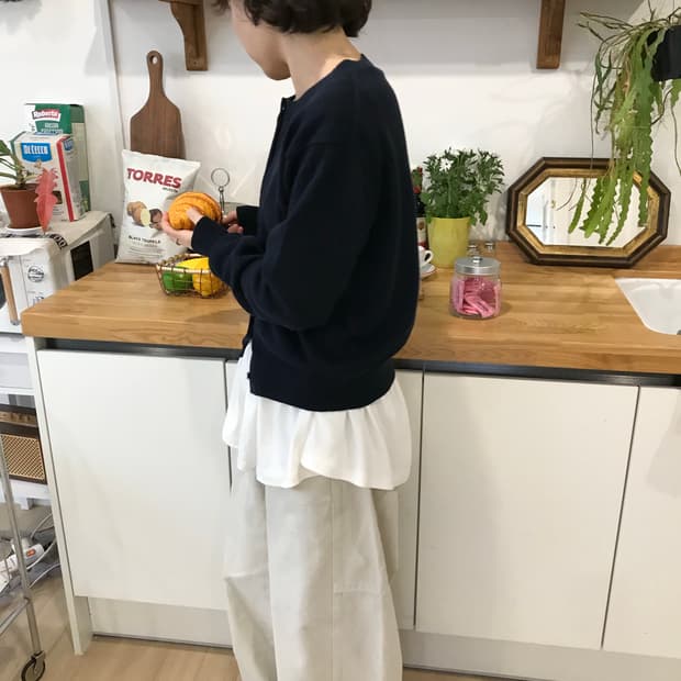레이어드 프릴 긴팔티