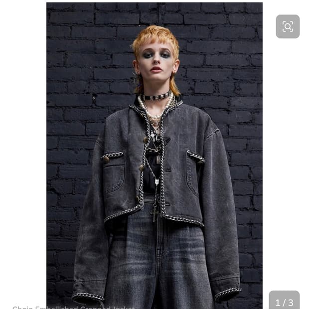 R13 체인 크롭 자켓 🖤