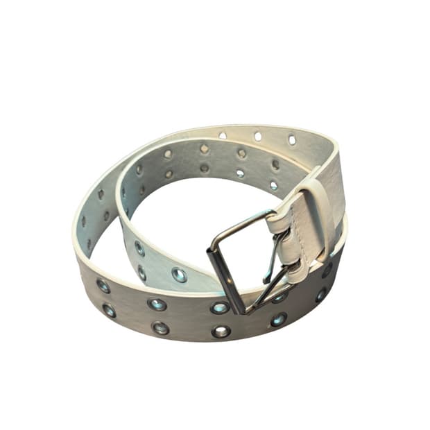 eyelet white belt