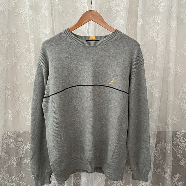 100) 노티카 코튼 니트 그레이