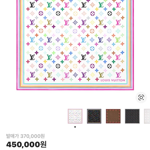 (W) 루이비통 x 무라카미 타카시 모노그램 멀티컬러 스퀘어 55 화이트