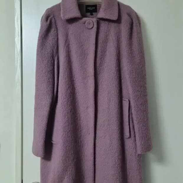 라벤더 울 알파카 코트 (세탁 완료)