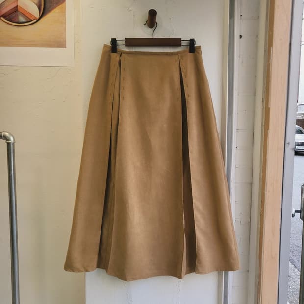 Biersch 스웨이드 플리츠 스커트