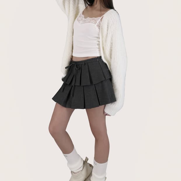 클리시어 슈가플럼 헤어리 가디건