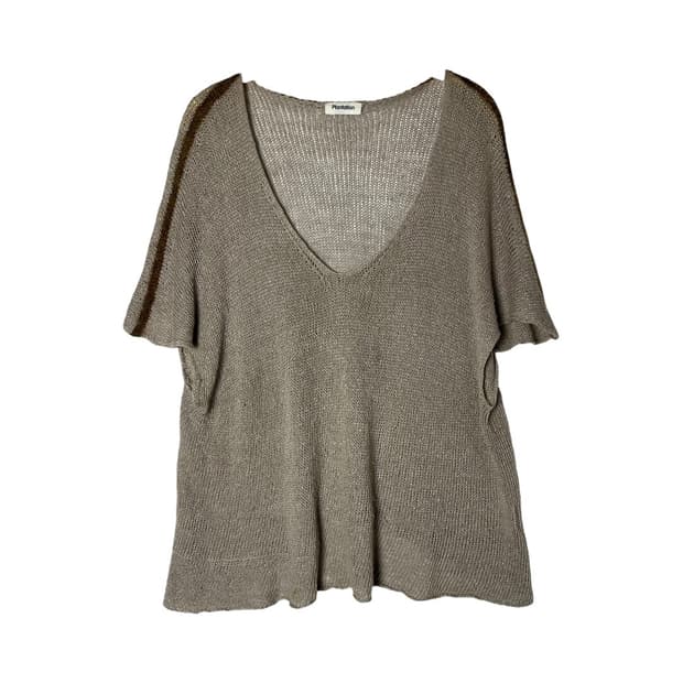 [Plantation] By ISSEY MIYAKE 린넨 시스루 니트