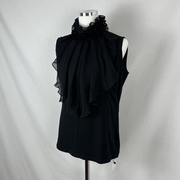 Vintage 넥 셔링 슬리브리스 