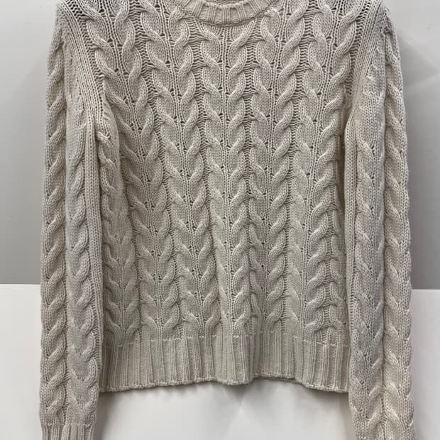 막스마라 아이보리 케이블 니트 M