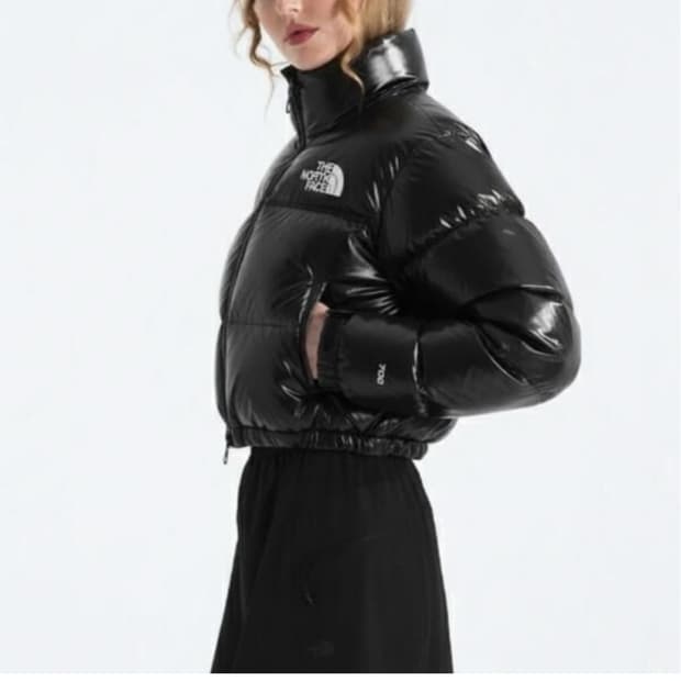 노스페이스 700 블랙 숏패딩