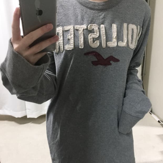 홀리스터 그레이 긴팔 롱슬리브리스