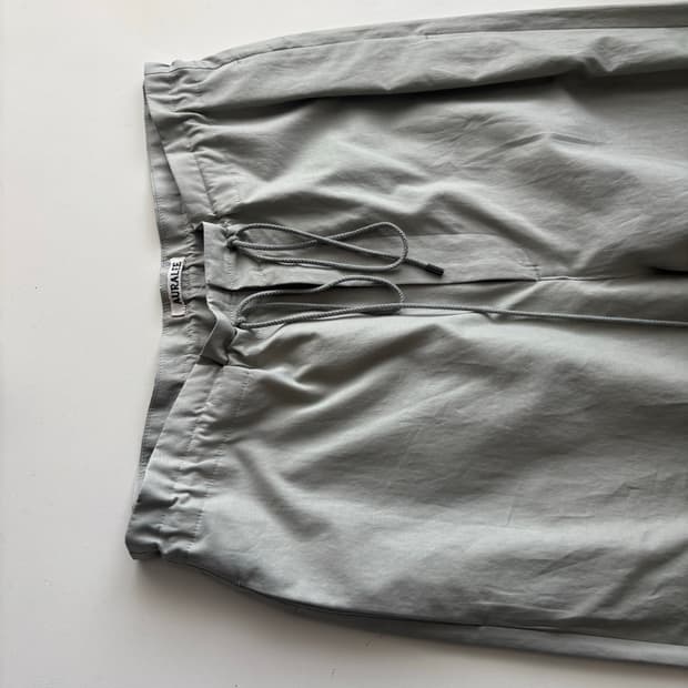 오라리 코튼 릴렉스 와이드 팬츠