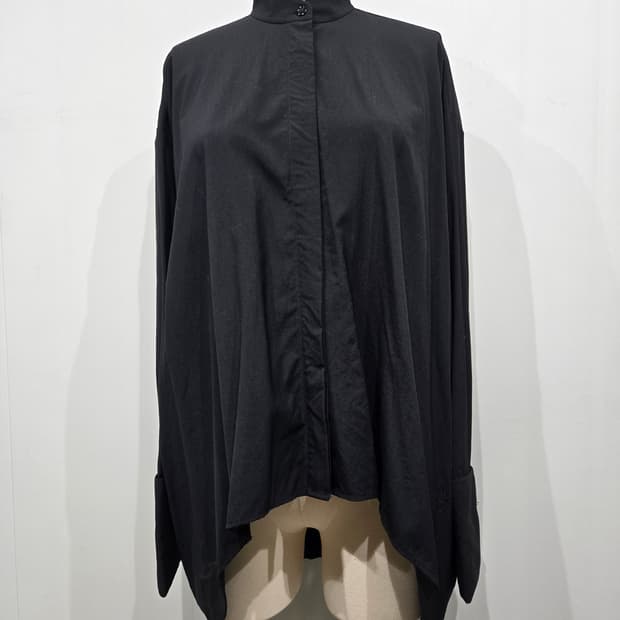 로에베 블랙 롱 셔츠 차이나넥 스타일