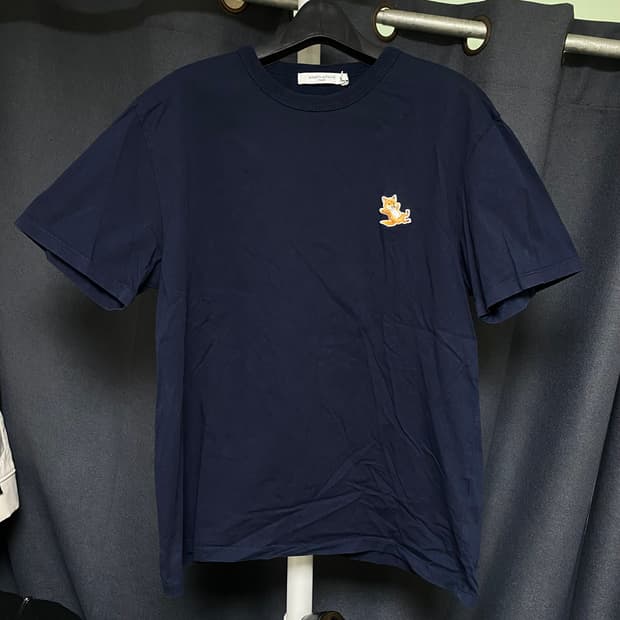 메종키츠네 폭스 티셔츠 L