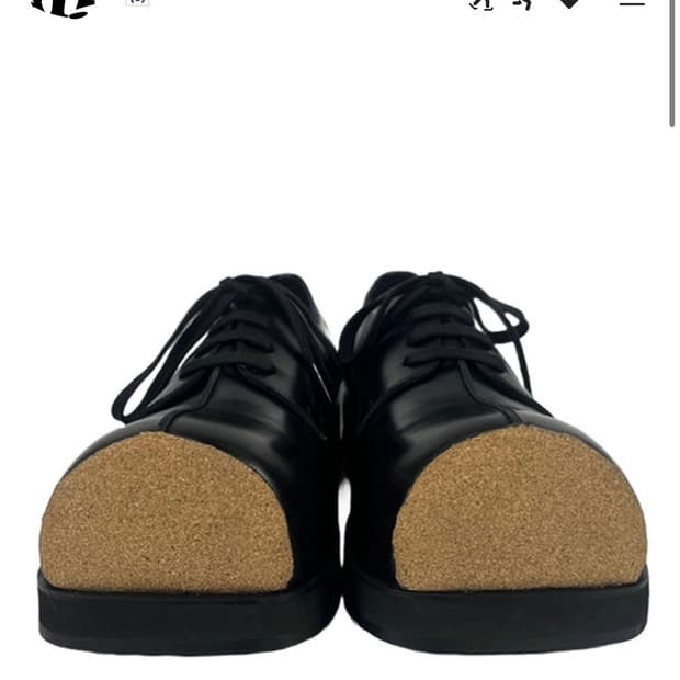 41size) 노아이디어 오버사이즈 스퀘어토 더비 슈즈