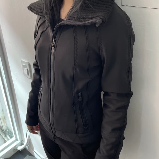 adidas x stella maccartney 하이넥 집업 자켓