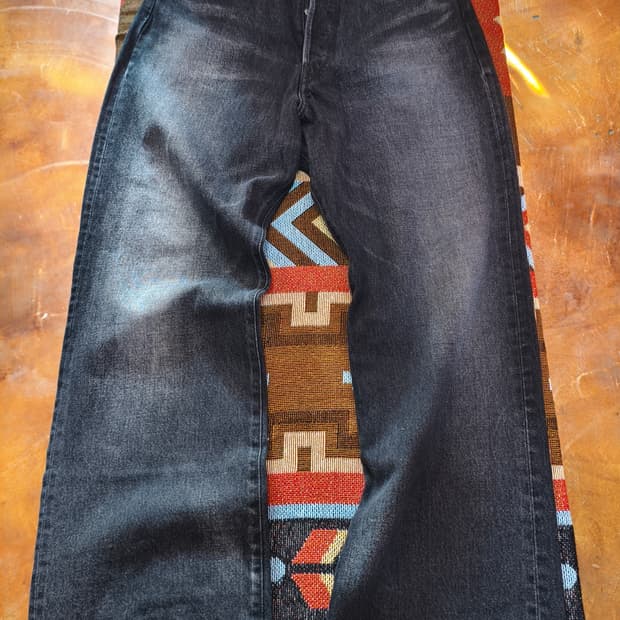 그라프페이퍼 셀비지 와이드 스트레이트 데님 팬츠 판매합니다