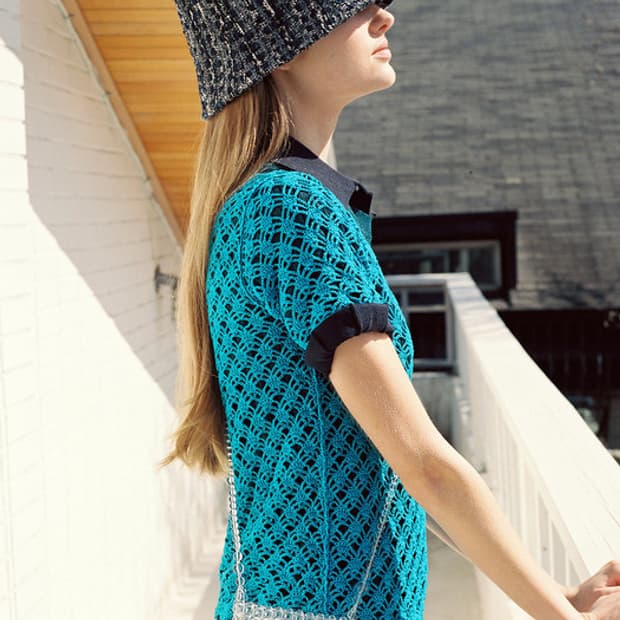 어썸니즈 WAVY LAMPSHADE HAT_TWEED NAVY