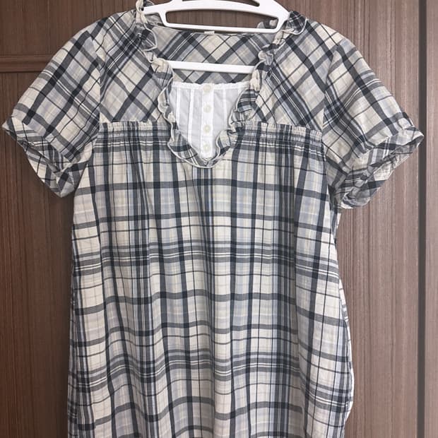 모리걸 레이어드 느낌 체크 반팔 판매합니다! 