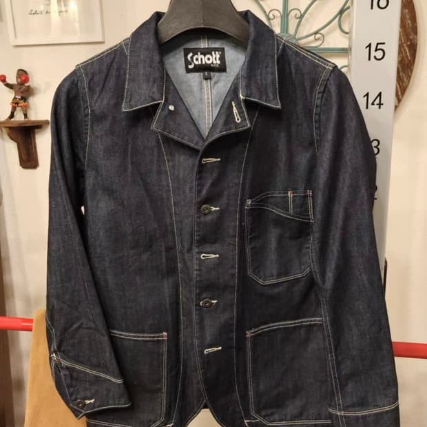 [Schott NYC] 클래식 레일로드 데님 워크 자켓