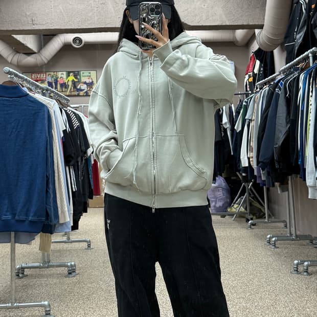 마뗑킴 에센셜 후드집업 S48