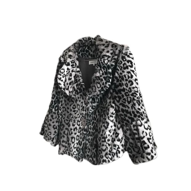 달마시안 호피 퍼자켓 판초