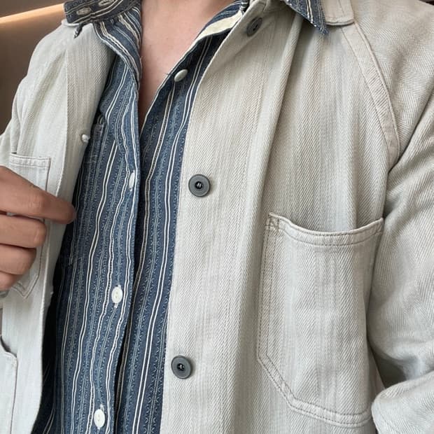 RRL 니트 헤링본 트윌 자켓