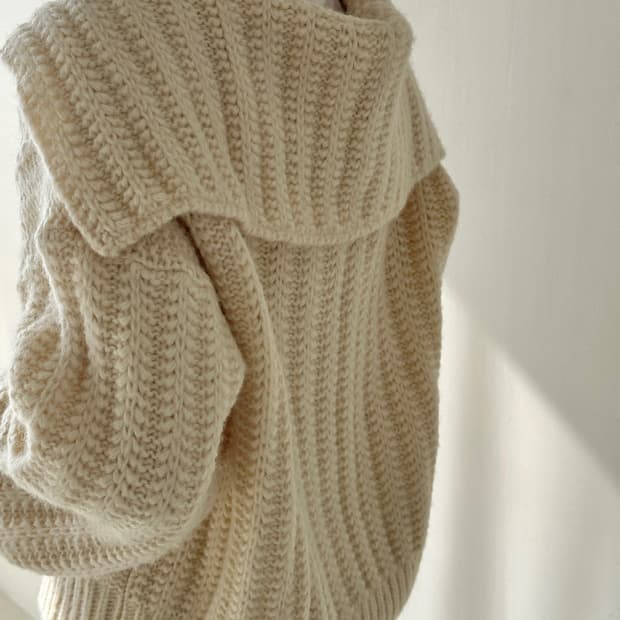 스튜디오테이블 헤비울 카라 니트 가디건