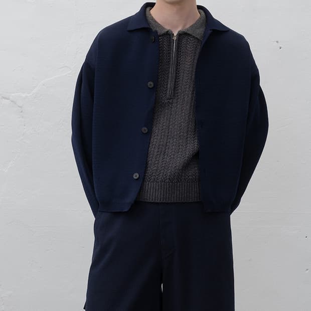 르917 옴므 (1e17septembre) 벌룬 가디건 네이비 50