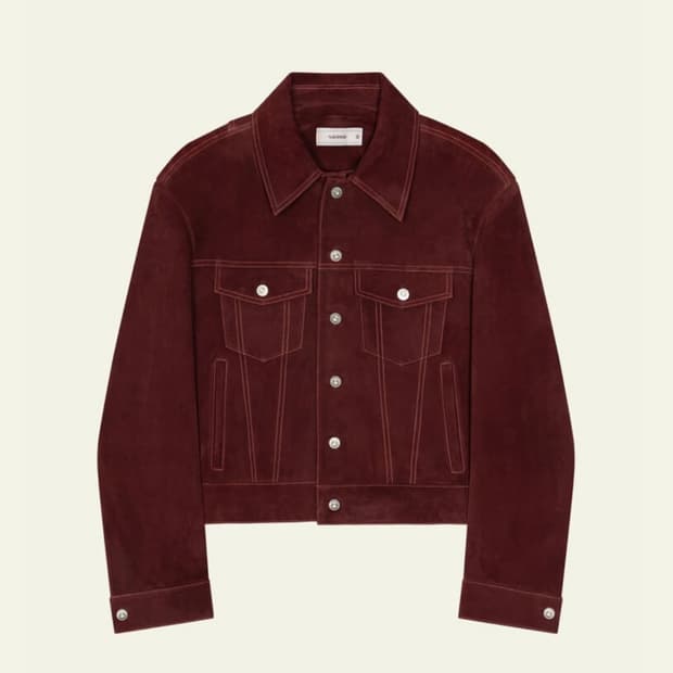 구매) 웨이비니스 스웨이드 자켓 버건디 1사이즈