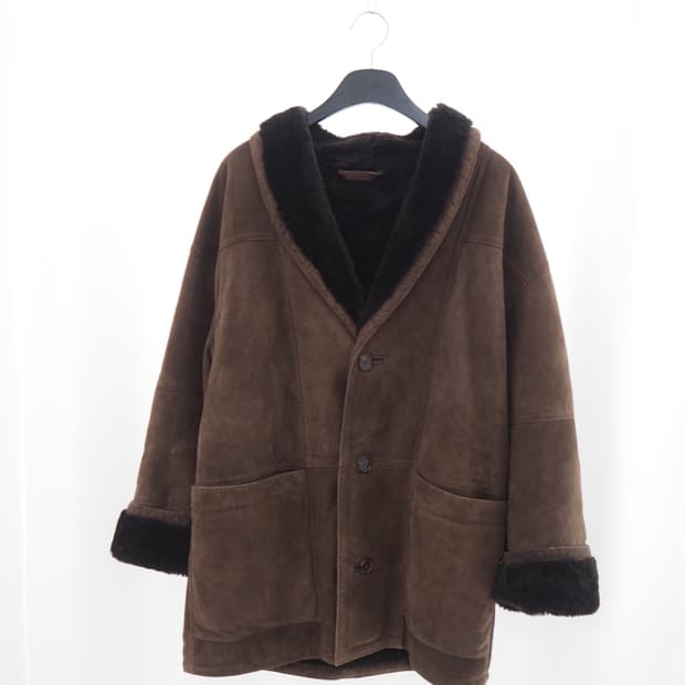 vintage mouton coat 
