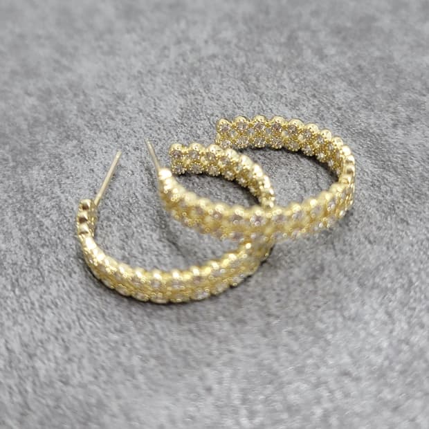 pave tennis earrings