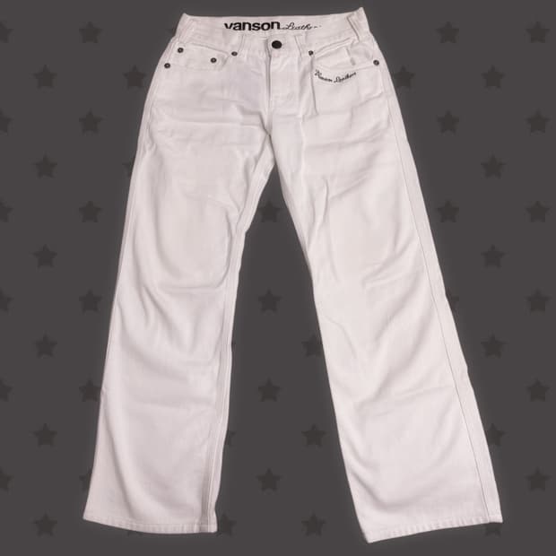 VANSON Leathers 벤슨 레더 트위티 생화이트 핀터깔 데님 팬츠