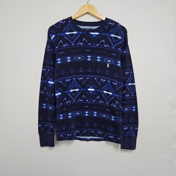 S 44) 여성 폴로 나바호 인디언 와플 니트