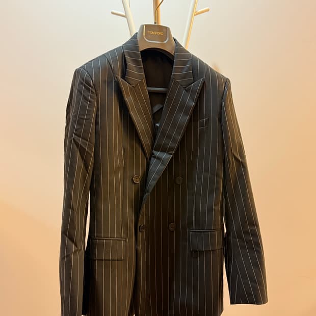 스트라이프 더블 자켓 