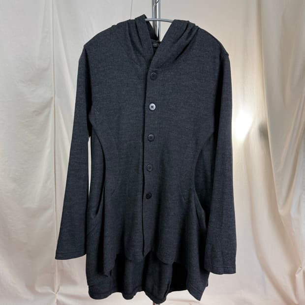 Crescent Duo 하이로우 울 니트 가디건