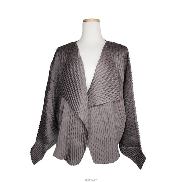이세이 미야케 그레이 플리츠 가디건 2