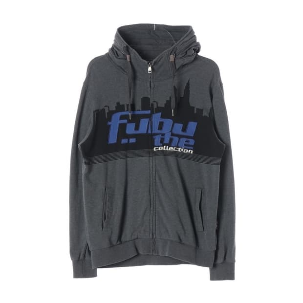 FUBU 더 컬렉션 올드스쿨 시티 그래픽 후드 집업L