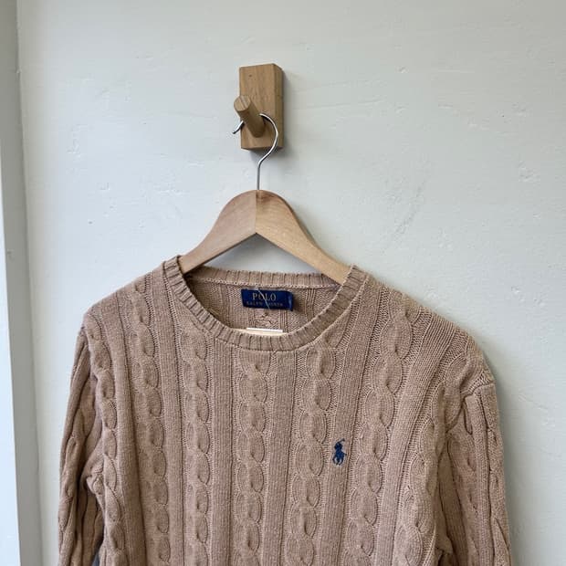 15676 - 폴로 랄프로렌 베이지 케이블 니트