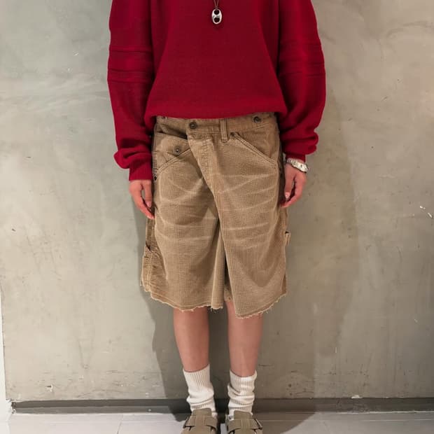 에크루 로도리리온25fw 코듀로이 랩 버뮤다 팬츠