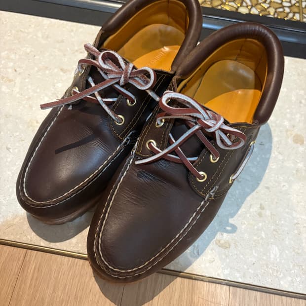 팀버랜드 클래식 3 아이 보트 슈즈 브라운 - 와이드