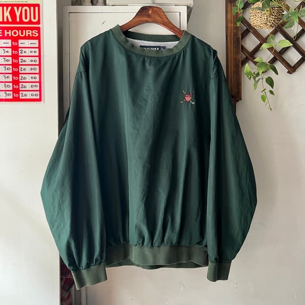 [L]90's 폴로 랄프로렌 골프 빈티지그린 나일론 웜업