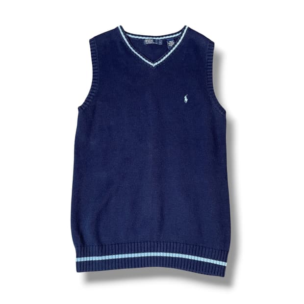 폴로 랄프로렌 블루포니 네이비 니트 베스트 L