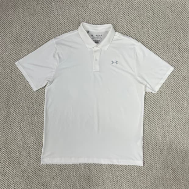 언더아머 화이트 퍼포먼스 폴로 XL