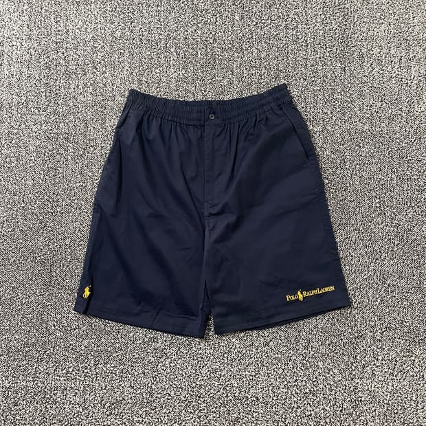 빈티지9. 폴로랄프로렌 x 빔즈 트레이닝 팬츠 반바지 하프팬츠 네이비