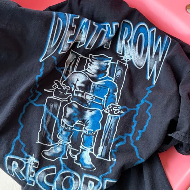 아메리칸 빈티지 DEATH ROW 데스로우 레코드 반팔티 L (100)