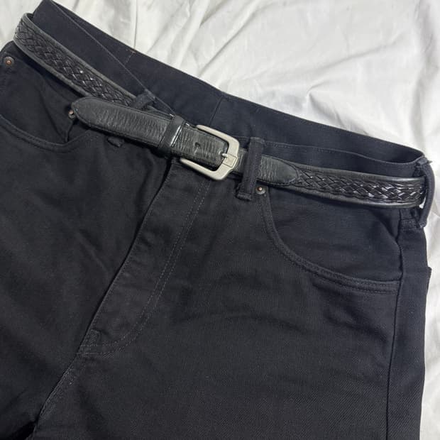 Krizia 위빙 레더 벨트