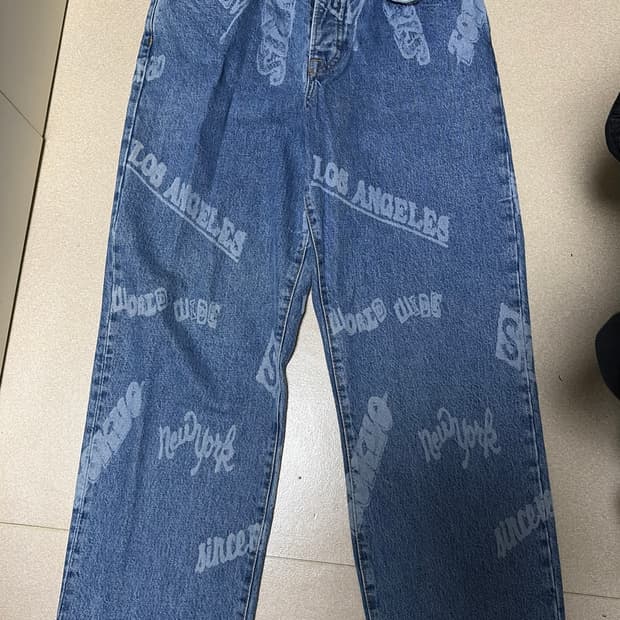 스투시 월드와이드 빅 올 진 스톤워시 28