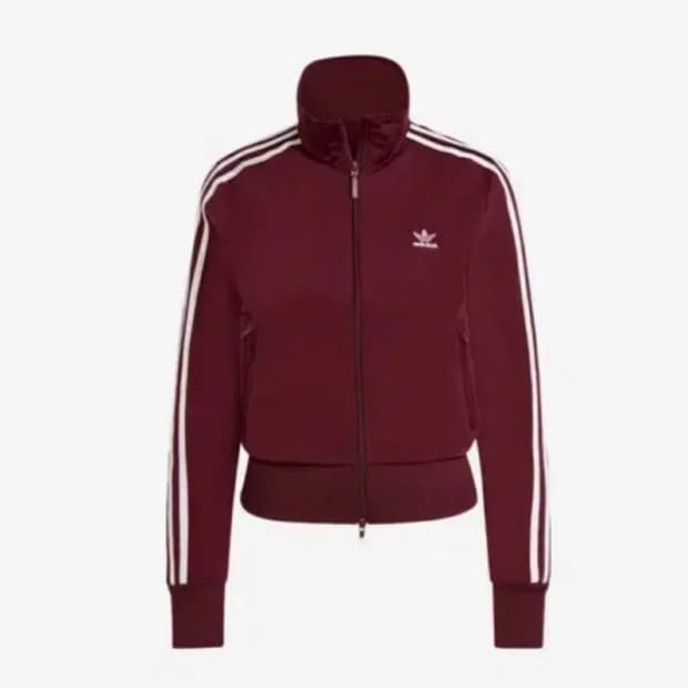 아디다스 크롭 버건디 져지