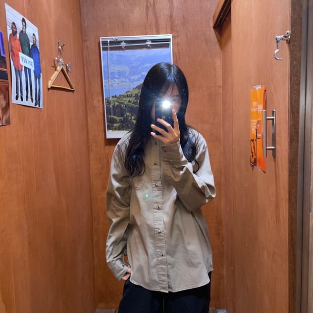 (M) Wrangler 랭글러 코튼 워크 셔츠