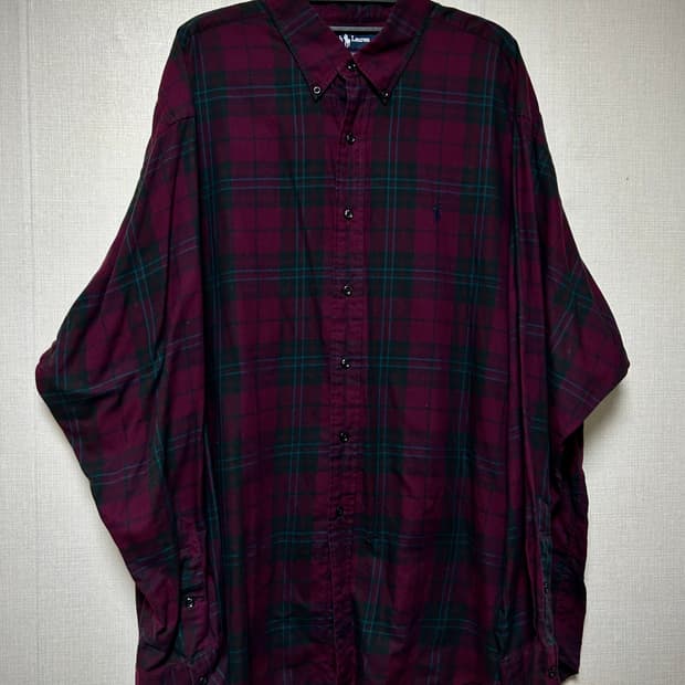 폴로 랄프로렌 체크셔츠 XXL